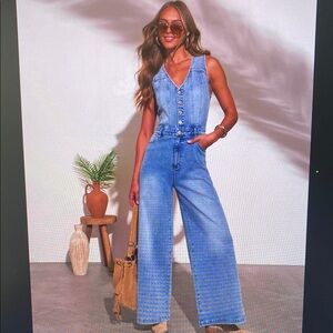 Women's Blue Denim Jumpsuit